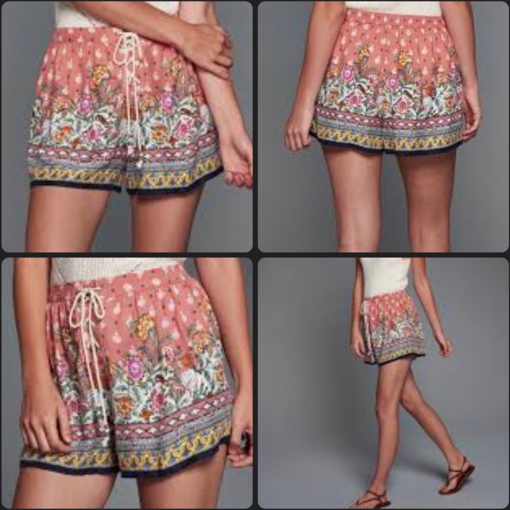 Abercrombie & Fitch Coral Floral Shorts